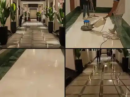 أعمال التنظيف والجلي والتشغيل الميداني لفريق VALVANA في الرياض